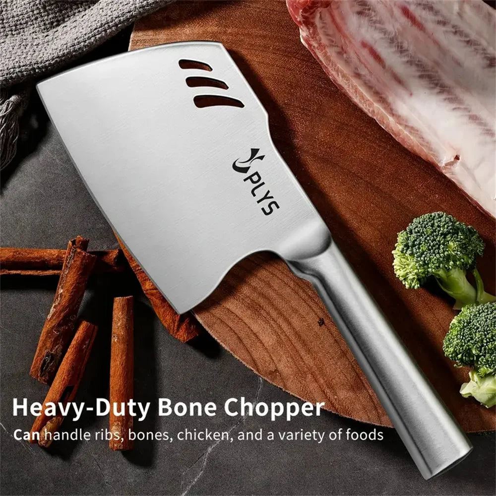 Heavy-duty stainless-steel boning knife for butchering