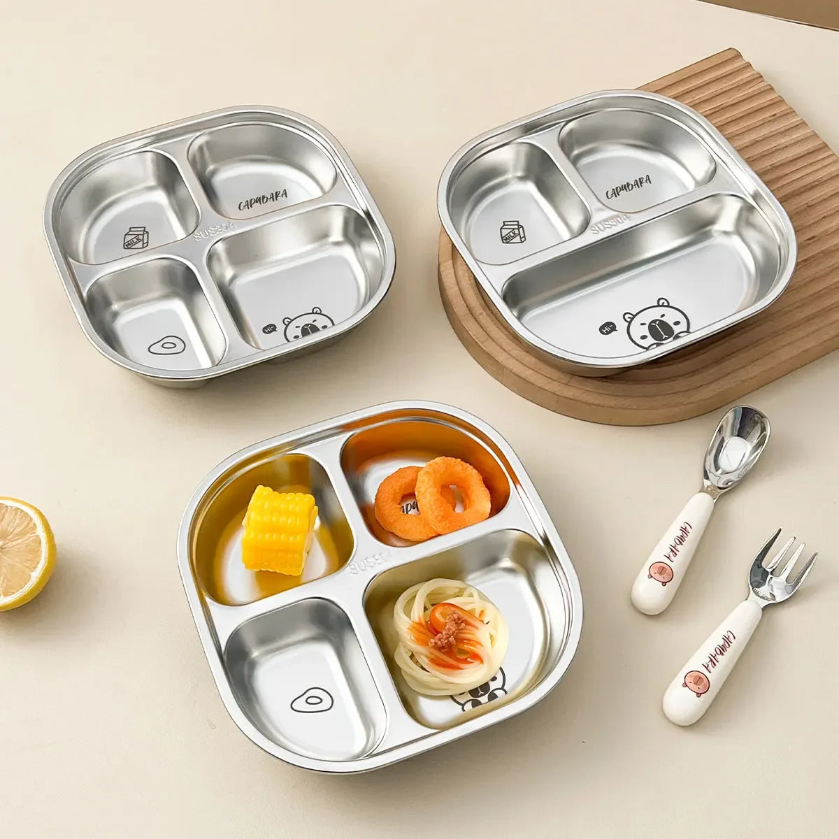 Reusable Square Divided Dinning Plates