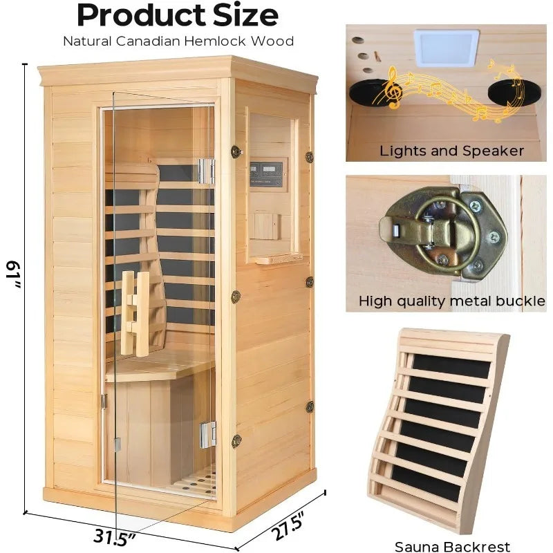 1 Person Infrared Sauna for Home