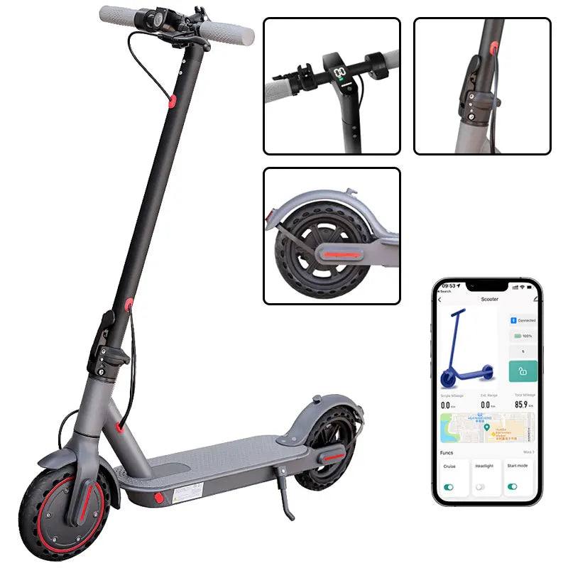 350W 19mph waterproof Electric Scooter with Shock-absorbing