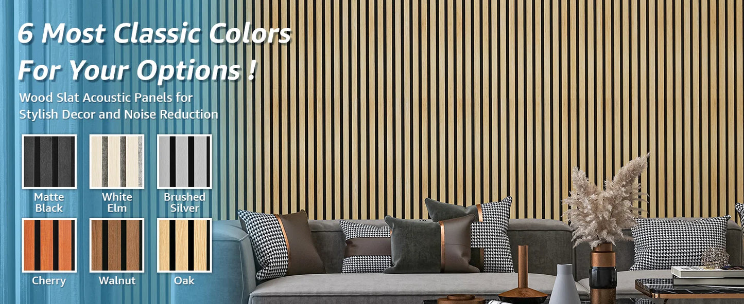 94.5x7.9-inch 4PCS Wood Noise Reduction 3D Textured Wall Panels