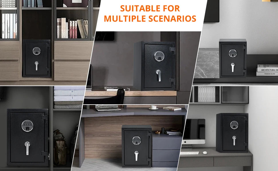 Fireproof and Waterproof Safe Box with Programmable Keypad