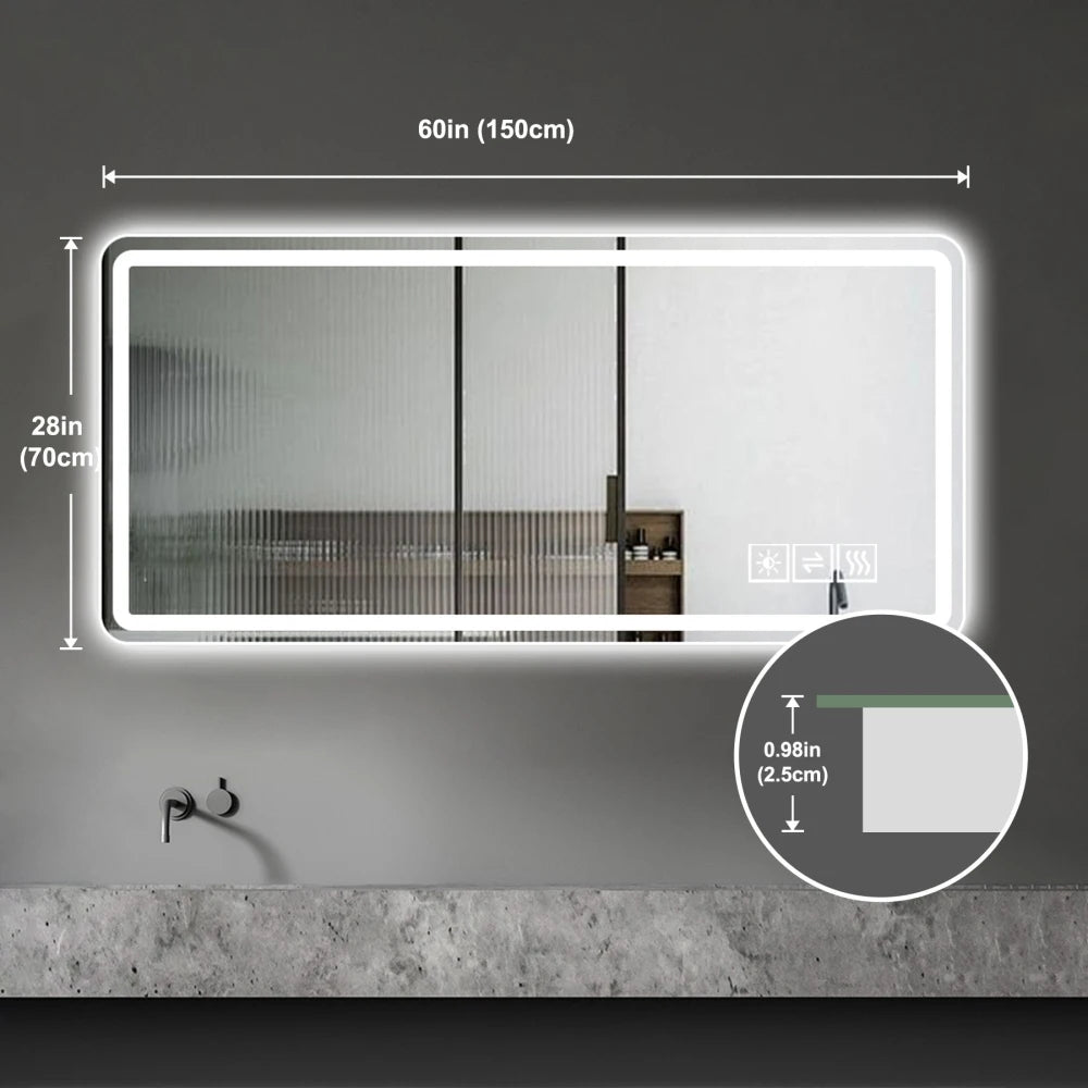 60inch LED Bathroom mirror for Bathroom Wall
