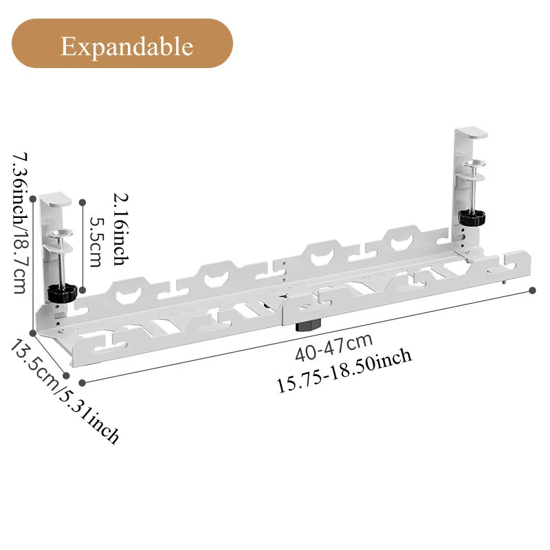 Telescopic Under Table Storage Rack Organizer