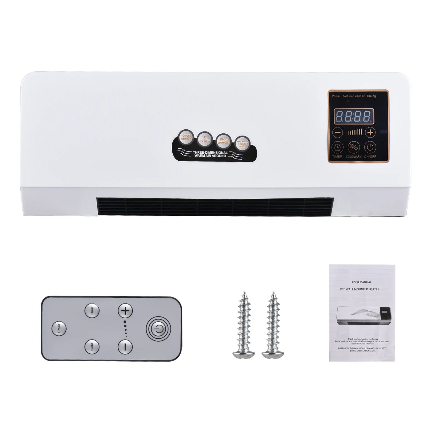 2-in-1 Air Conditioner Heater and Fan Combo