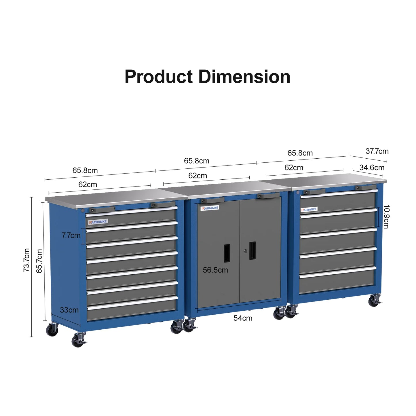 Combination Tool Cabinet with Connecting Buckle.