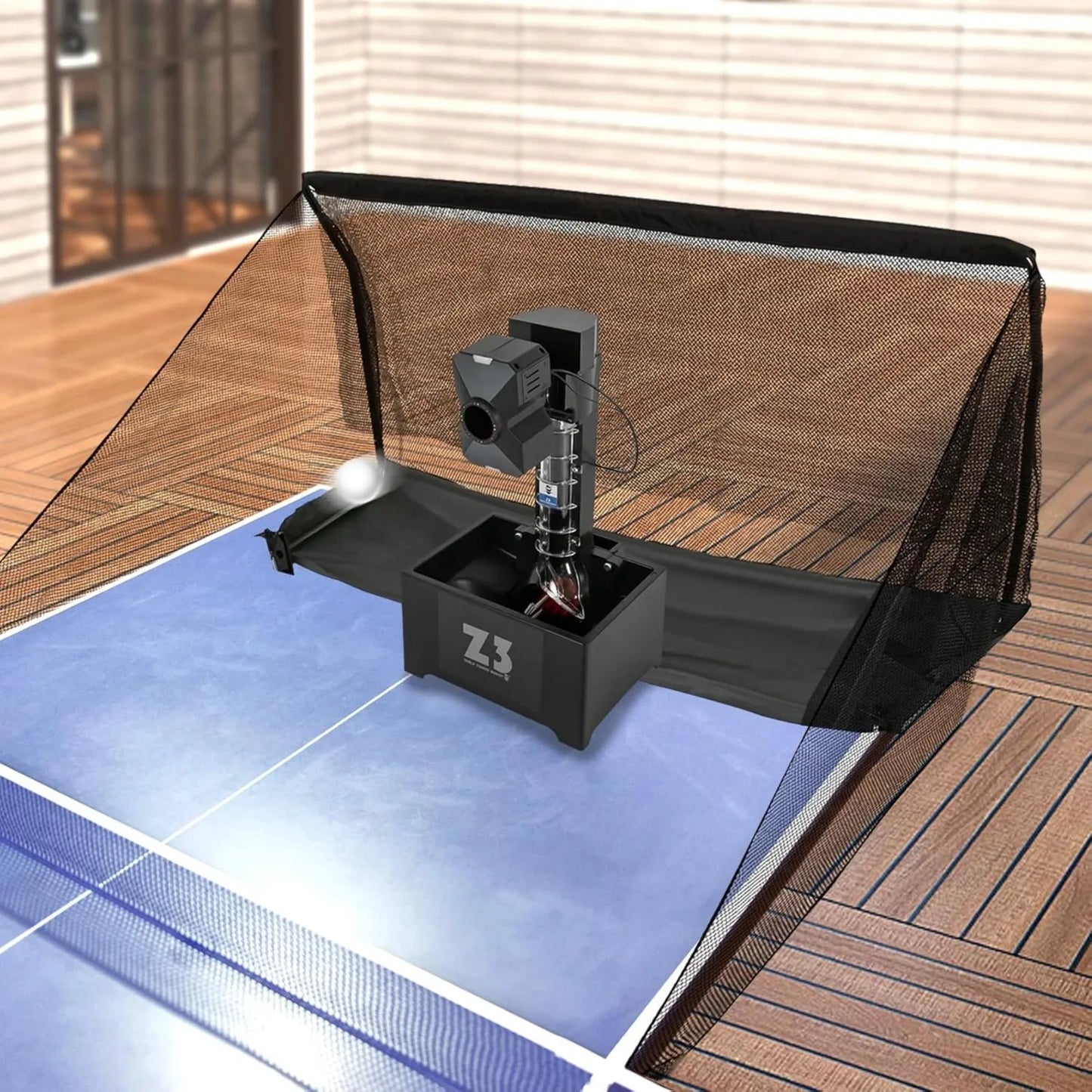 Ping Pong Ball Machine with Net and 100 Balls