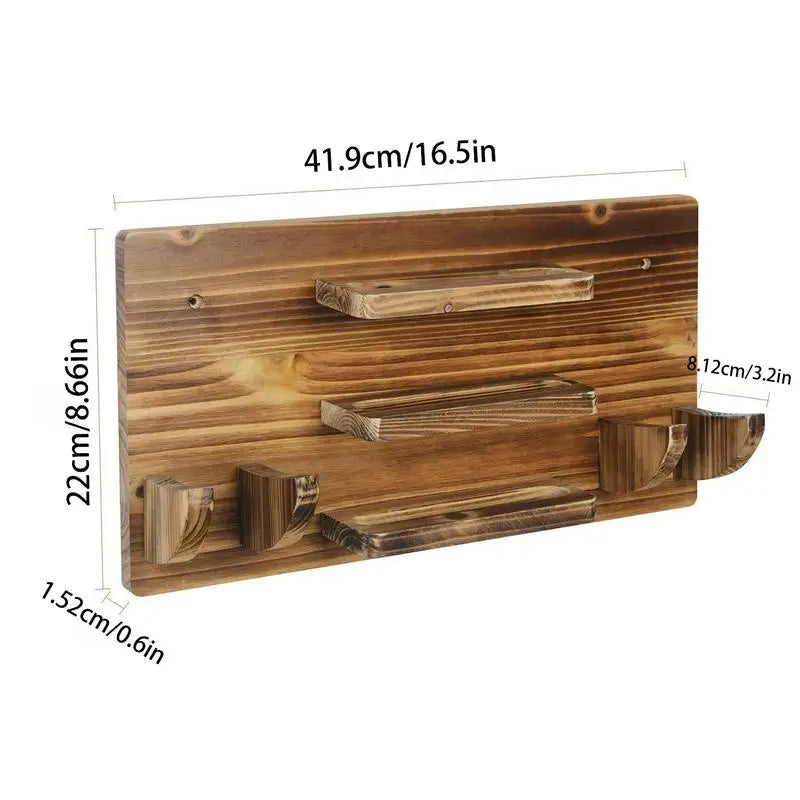 Large Capacity Wooden Table Tennis Paddle Display Holder