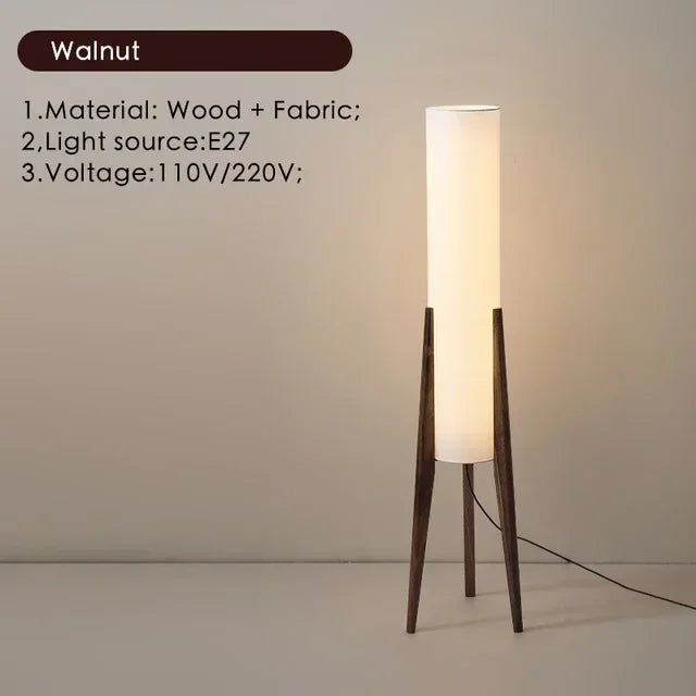 Zen Floor Lamp Japanese style light fabric shade lamp