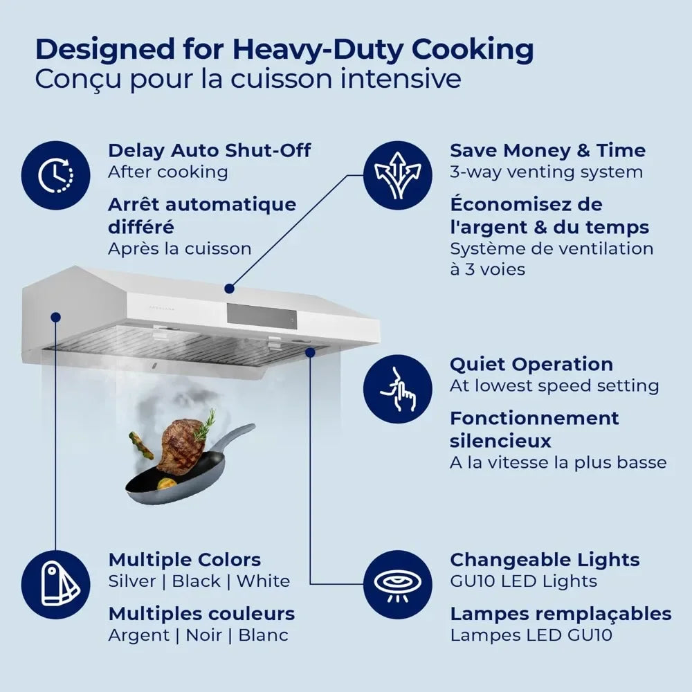 30 Inch - Stainless Steel Under Cabinet Range Hood