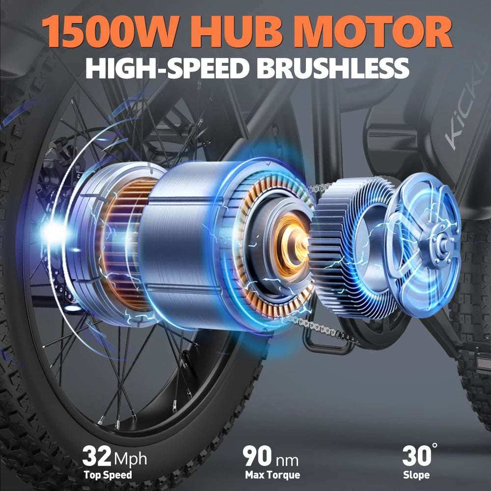 32MPH Electric Mountain Bike with a 50-mile range