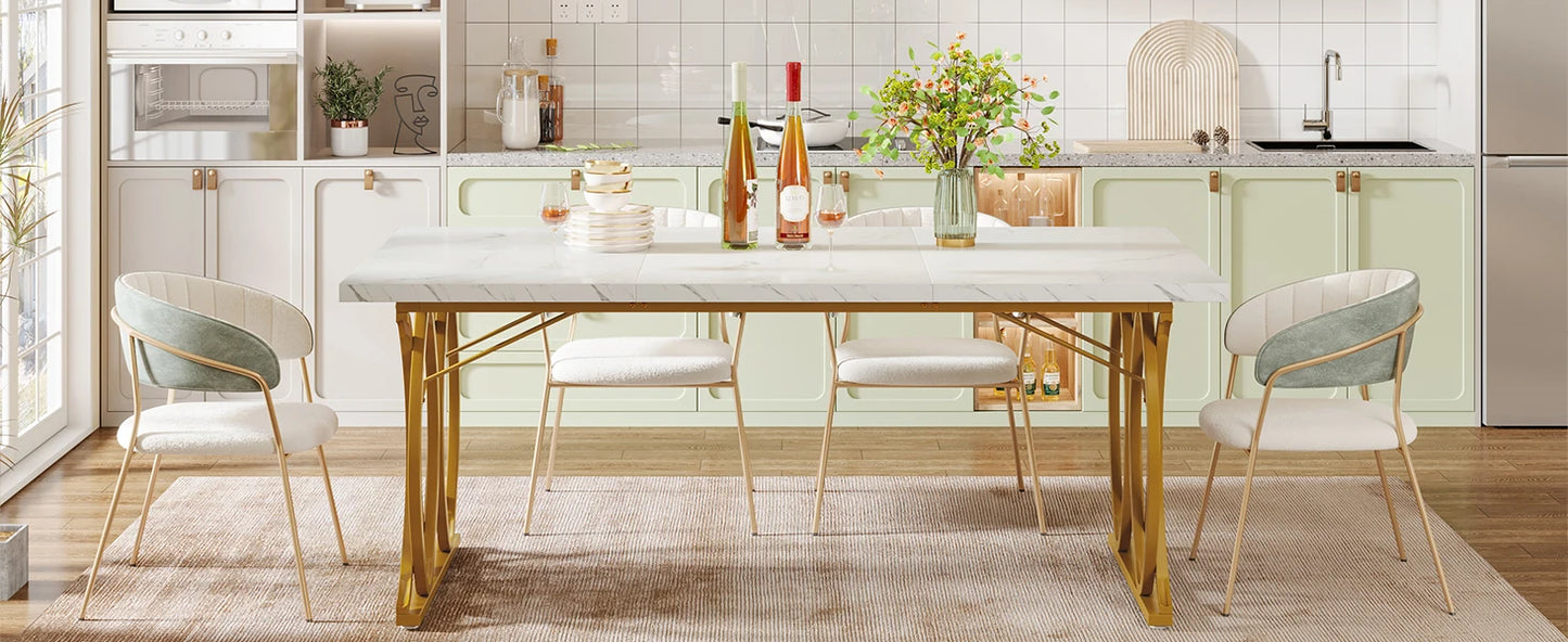 63-Inch Rectangular Dining Table for 4 to 6 people