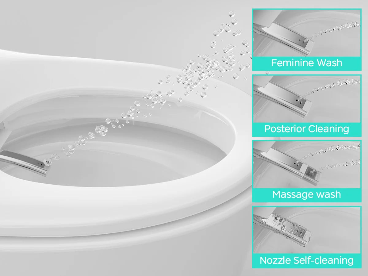 One-Piece Toilet with Dual Auto Flush in 1.28GPF