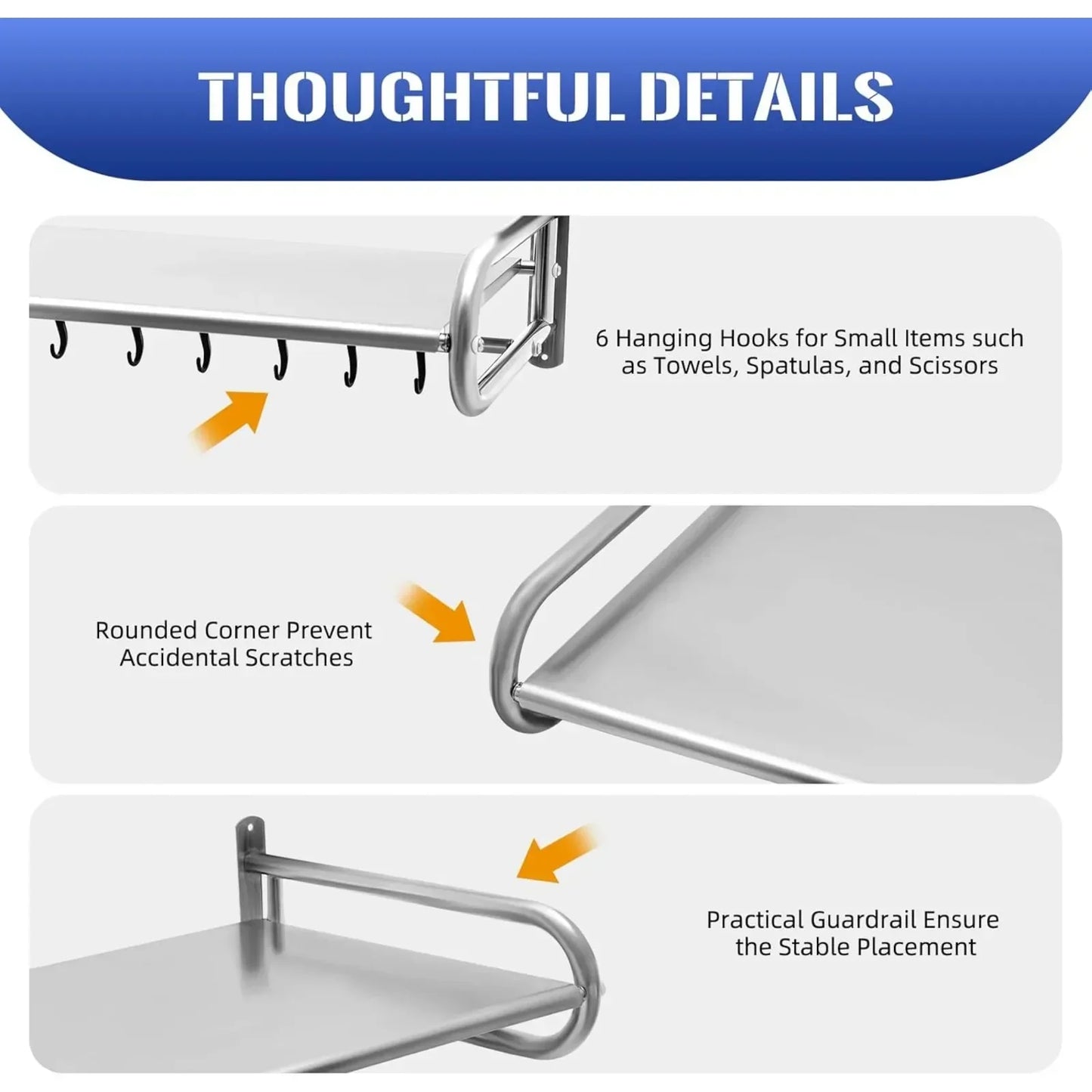 Stainless-Steel Heavy-Duty Kitchen Organizer Rack