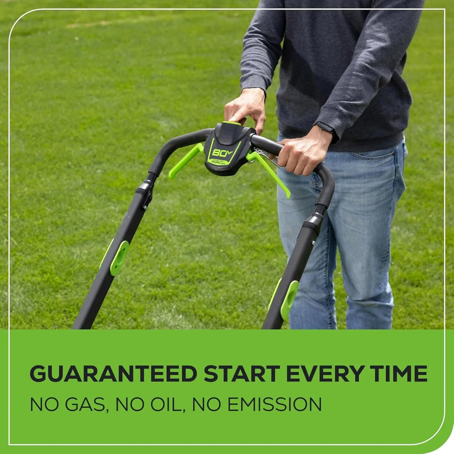 80V 25" Brushless Cordless Dual Blade Lawn Mower