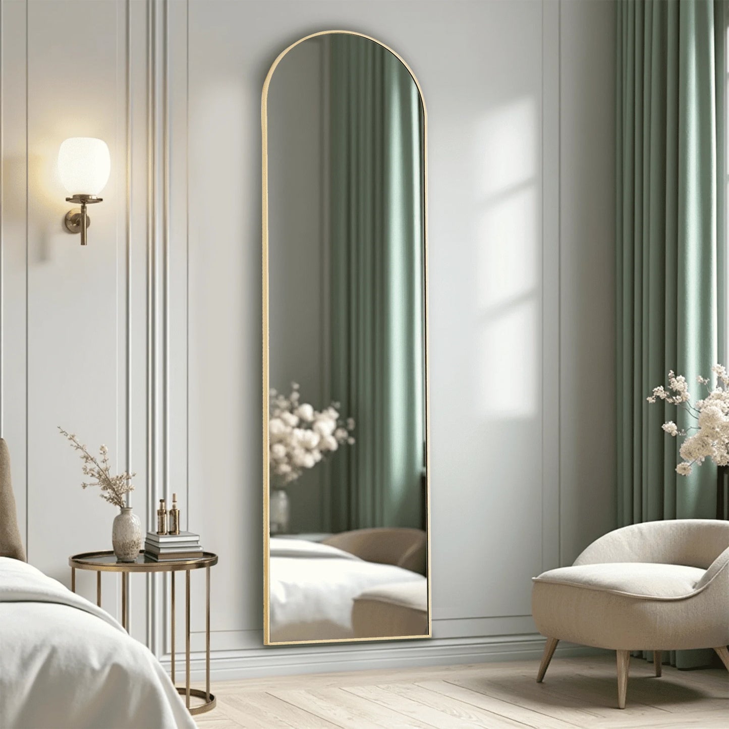 59in Standing Floor Mirror Full Body Mirror with Bracket