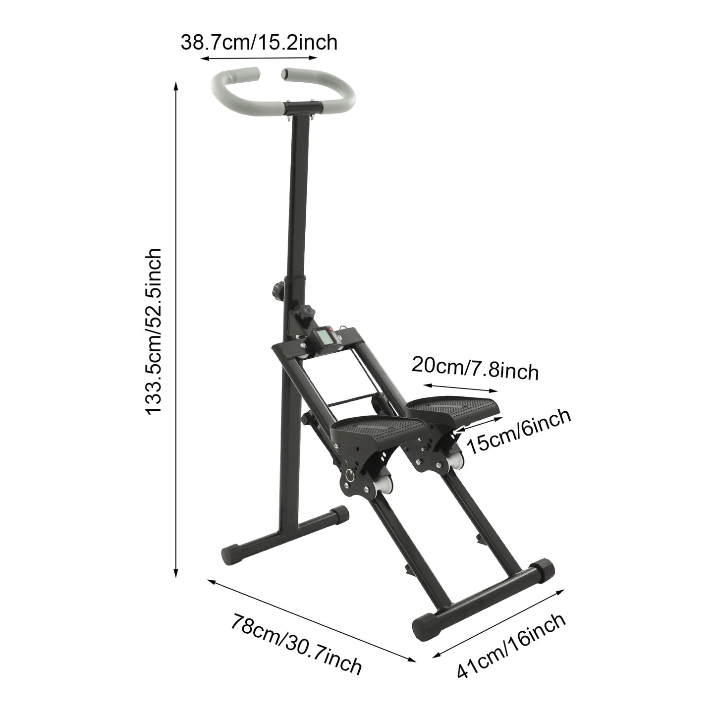 Foldable Indoor Vertical Stair Climbing Machine for Full-Body Workout