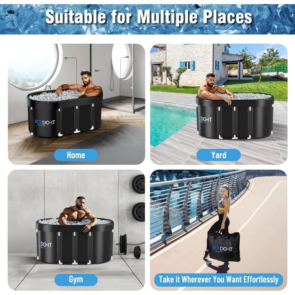 129-Gal XL Large Oval Collapsible Cold Plunge Tub