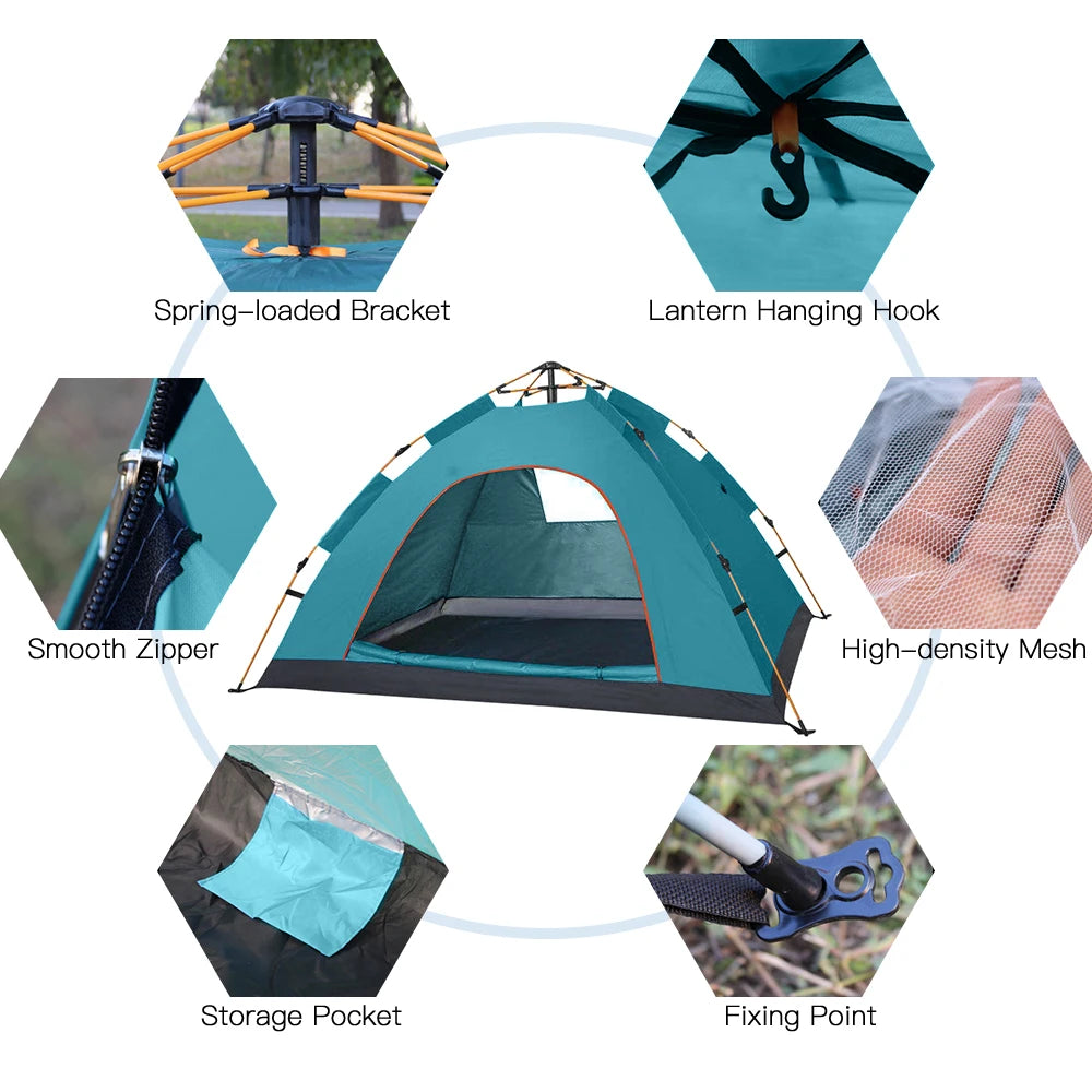 Portable Outdoor Pop-Up Tent Fully Automatic