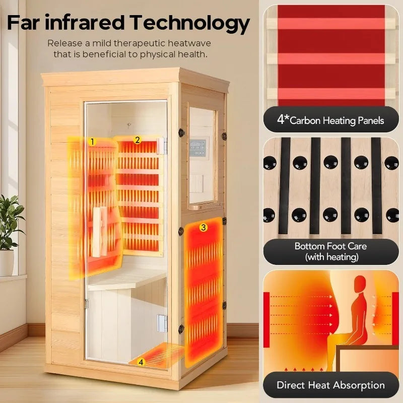 1 Person Infrared Sauna for Home