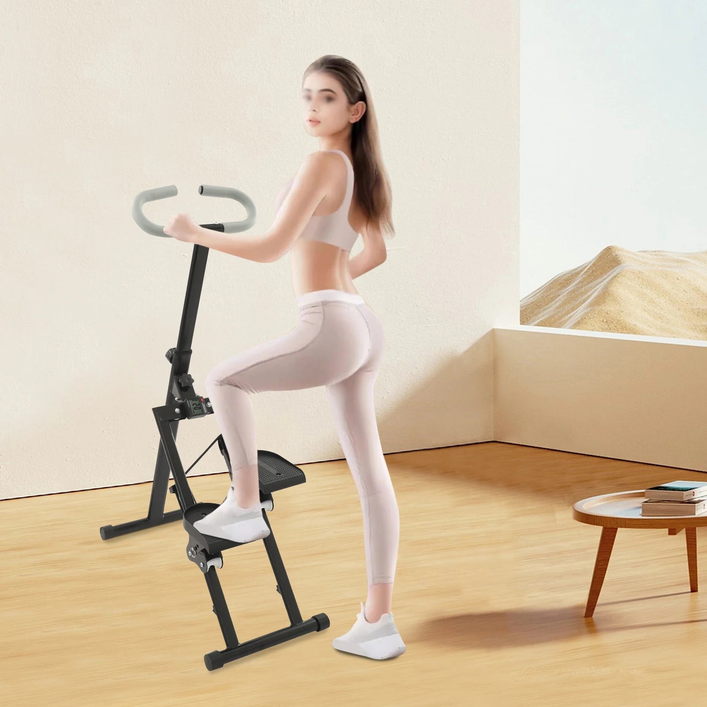 Foldable Indoor Vertical Stair Climbing Machine for Full-Body Workout