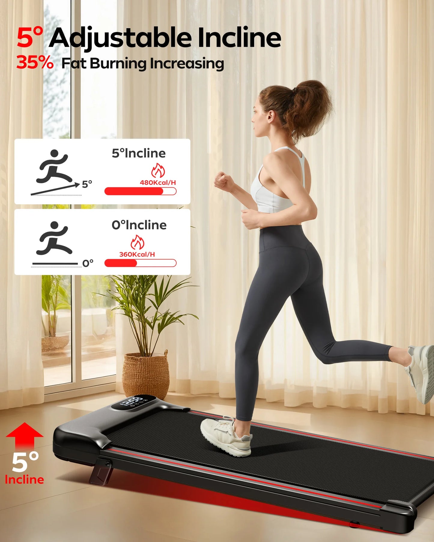 2.5 HP Incline Triple Knee Protection, with App and Remote Controls