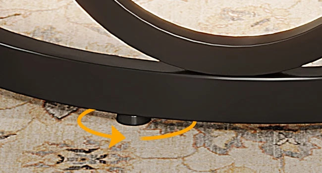 Round Dining Table with Sturdy Metal Base