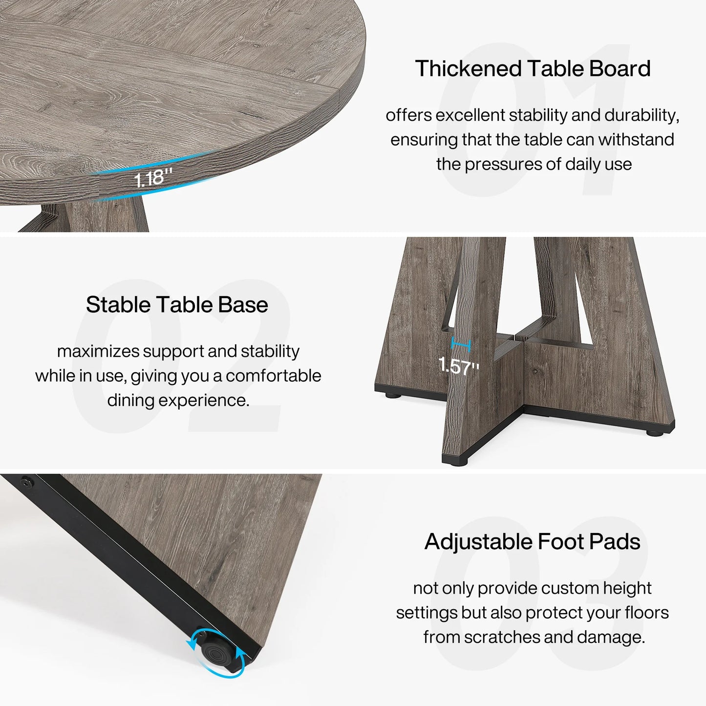 47 Inch Round Dining Table