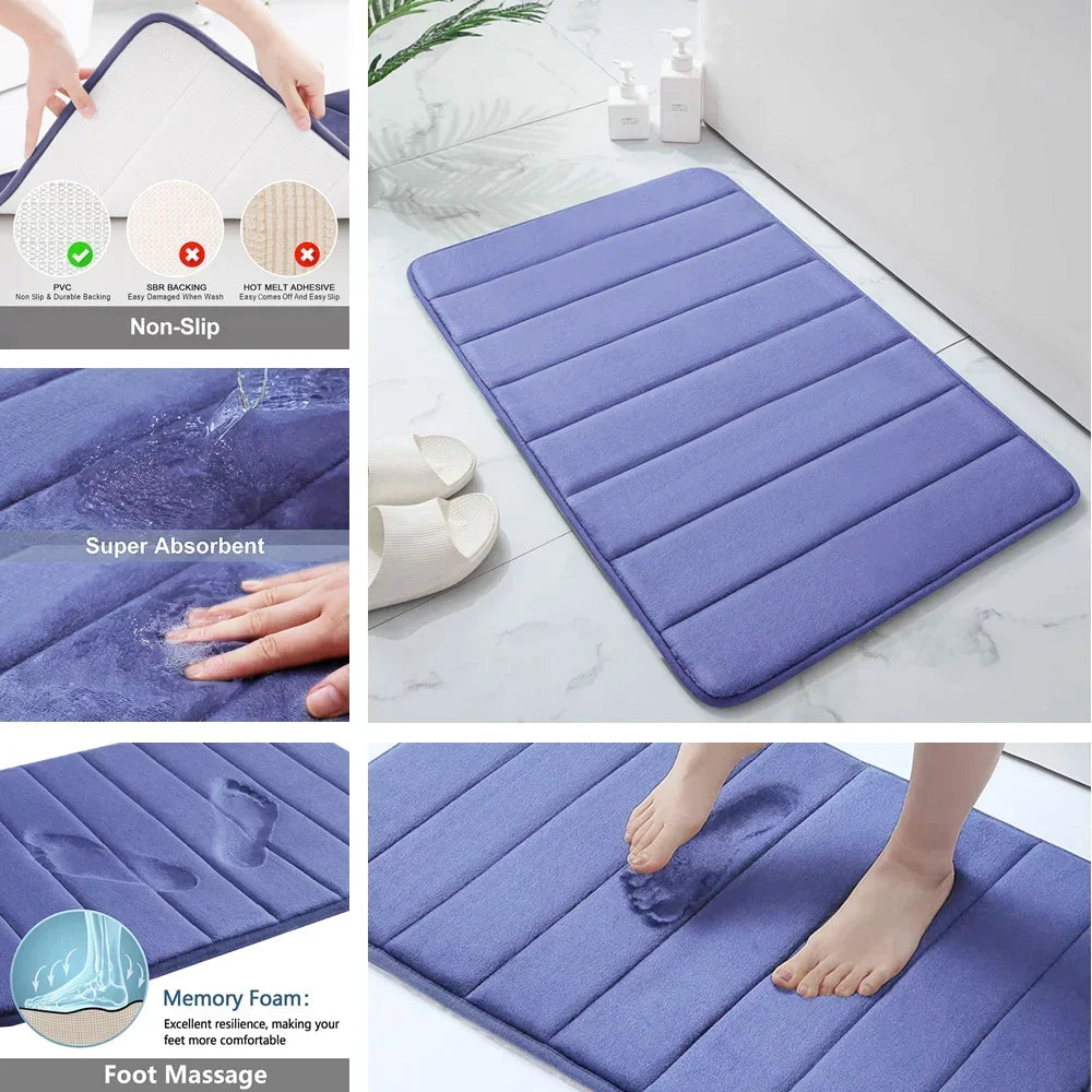 3-pc- Super Water Absorption Non-Slip Floor Rug