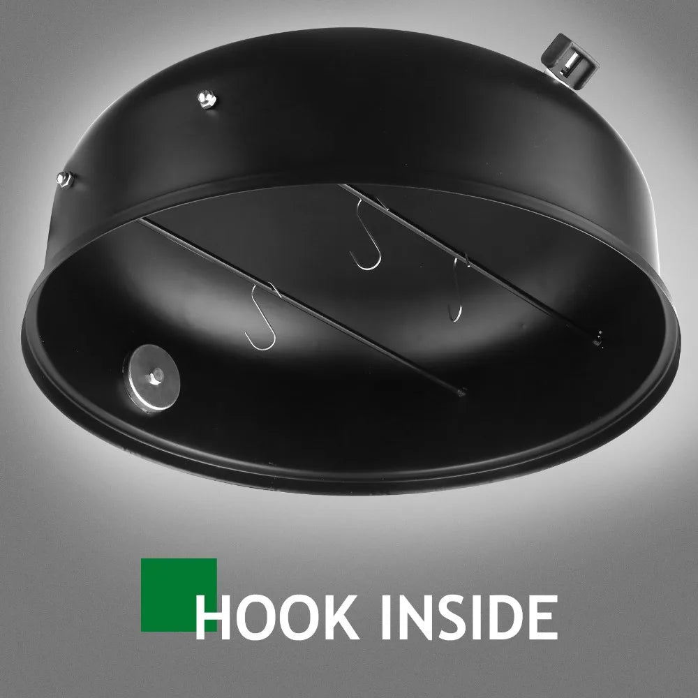 80*41*48cm Iron Adjustable Barrel Grill, with Built-in Thermometer