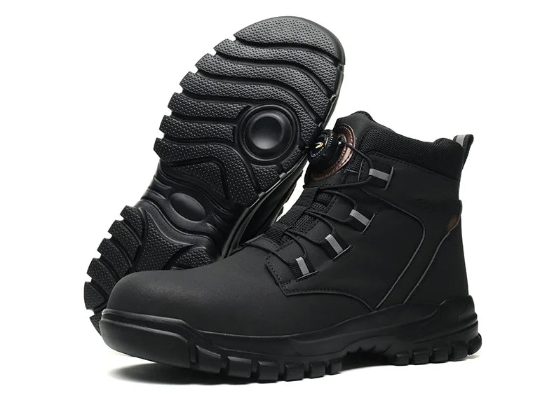 High Top Steel Toe Boots Slip Resistant Anti-Puncture