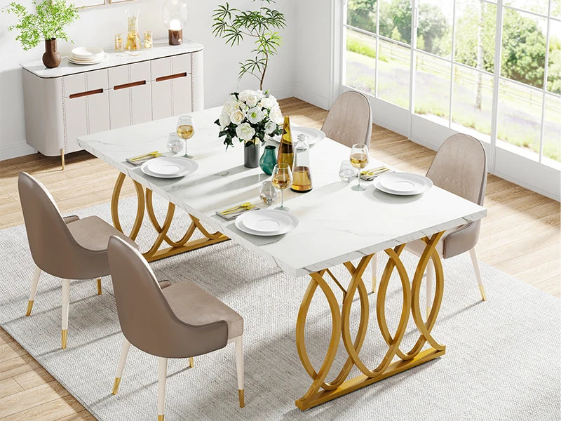 63-Inch Rectangular Dining Table for 4 to 6 people