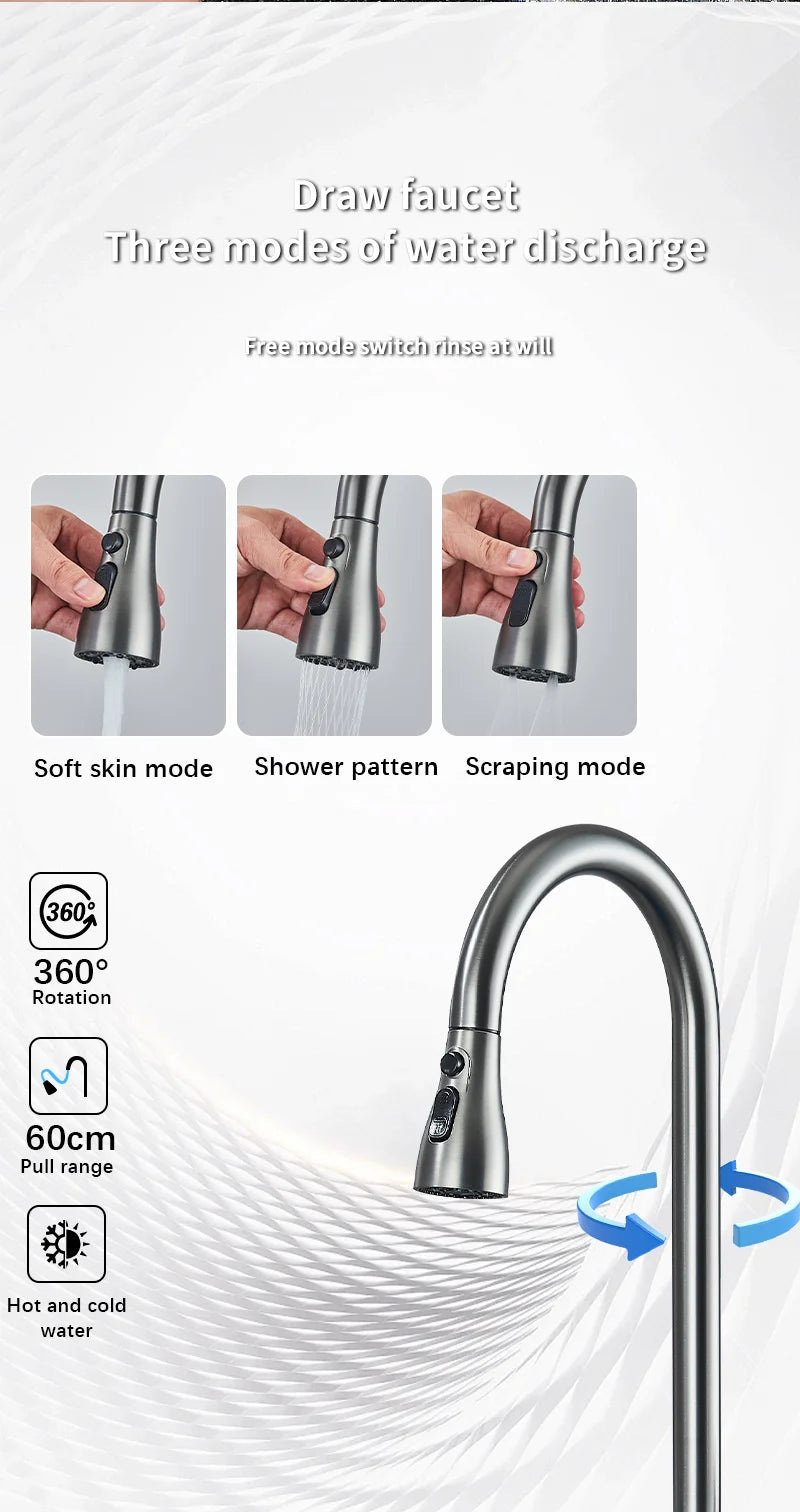 304 Stainless Steel Waterfall Kitchen Sink with Digital Display