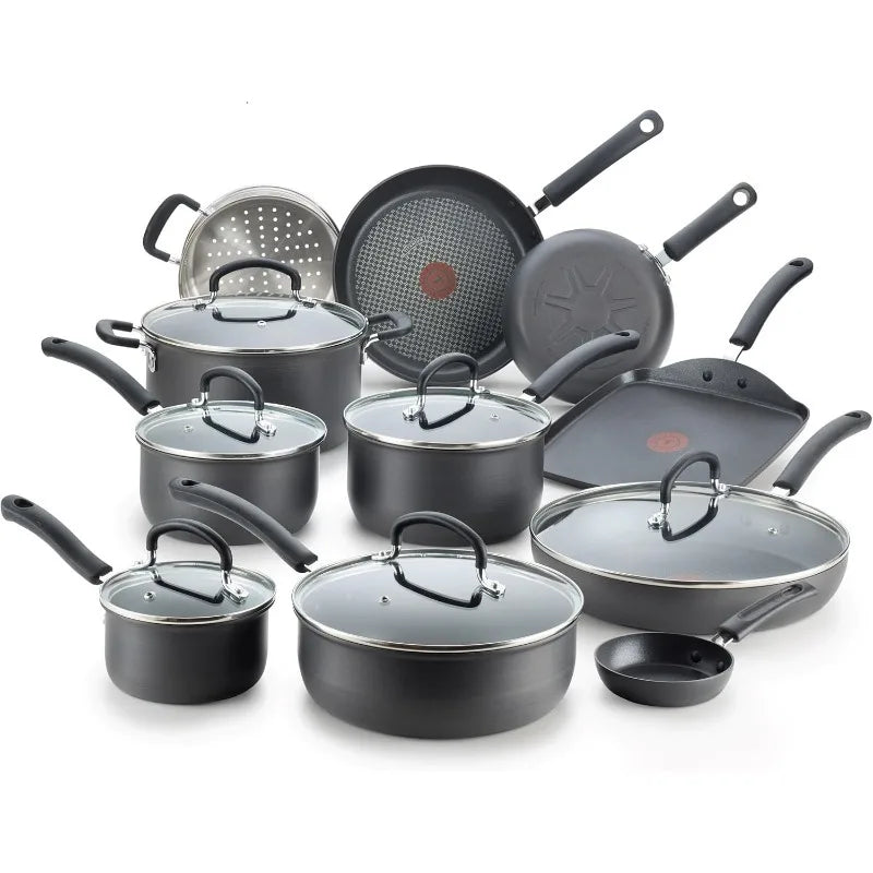 17 Piece Ultimate Hard Anodized Nonstick Cookware Set