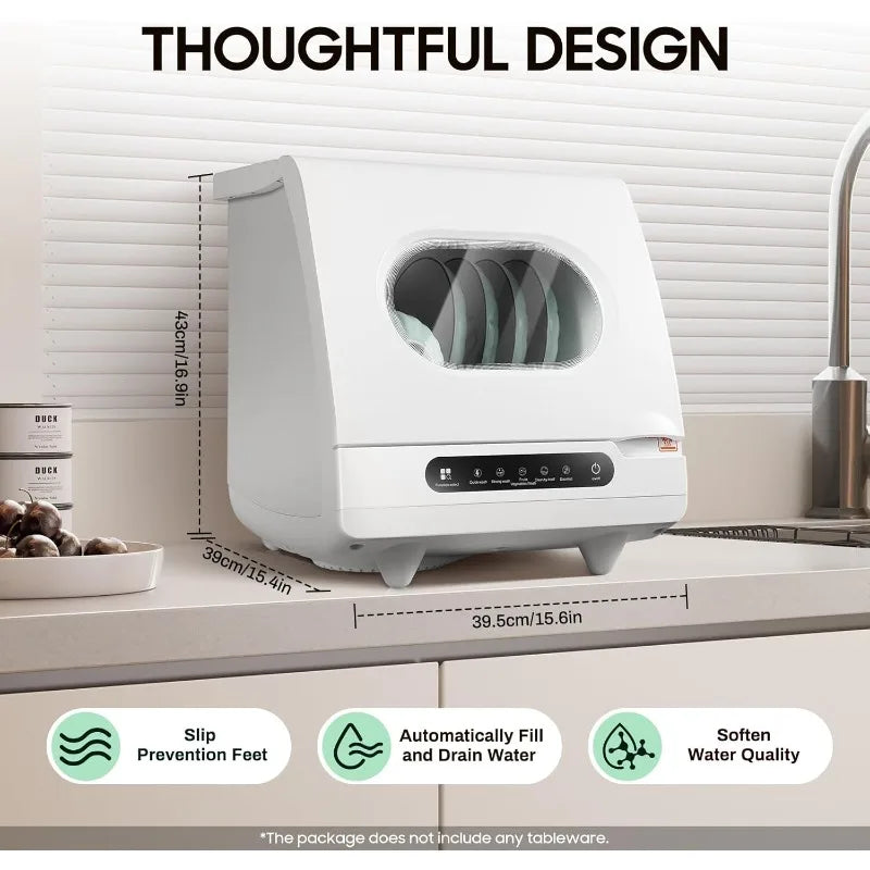 Portable 5 Wash Programs Countertop Dishwasher