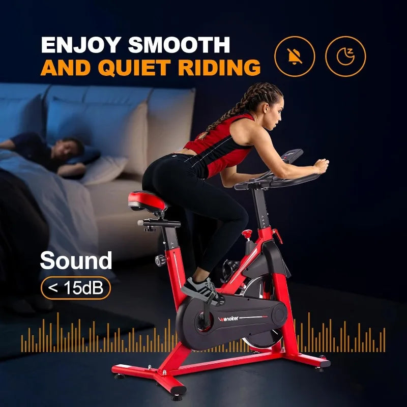 Stationary Bike for Home/Indoor Cycling with Silent Belt Drive
