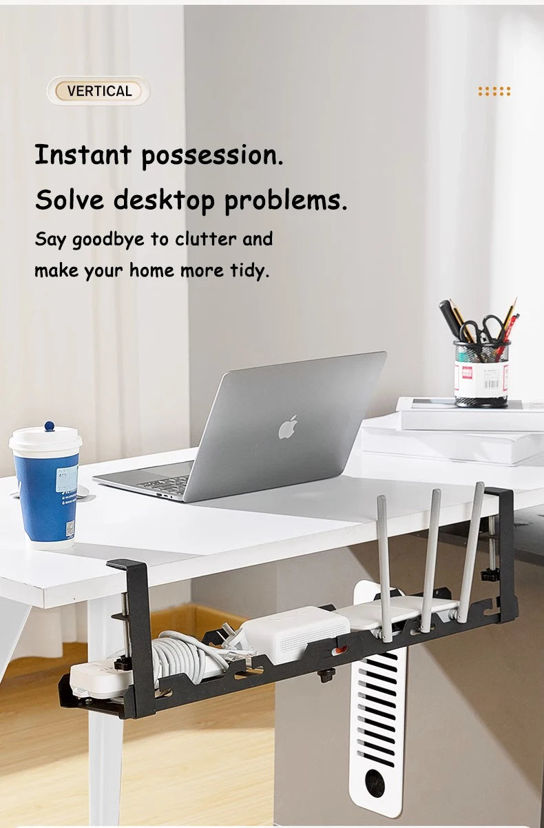 Telescopic Under Table Storage Rack Organizer