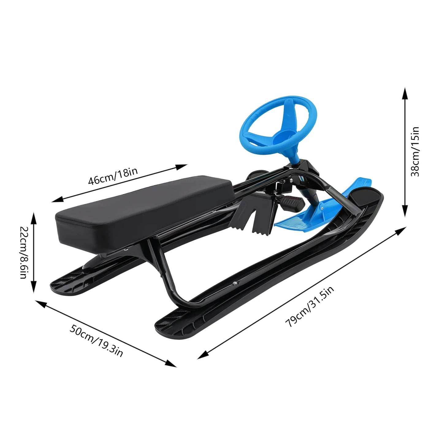 114*50*38cm Snow Racer Sled Slider Board