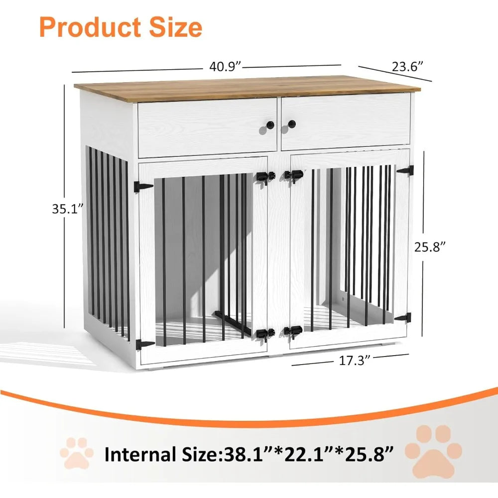 41 Inch Dog Kennel Indoor with Removable Divider