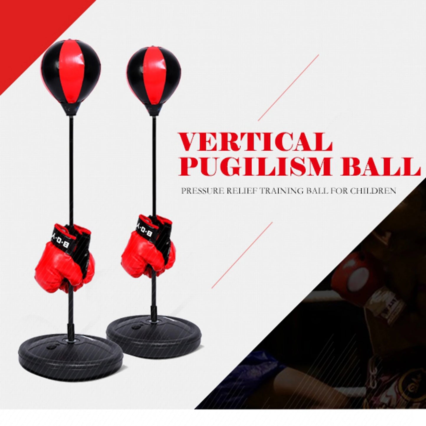Children Adjustable Height Boxing Set