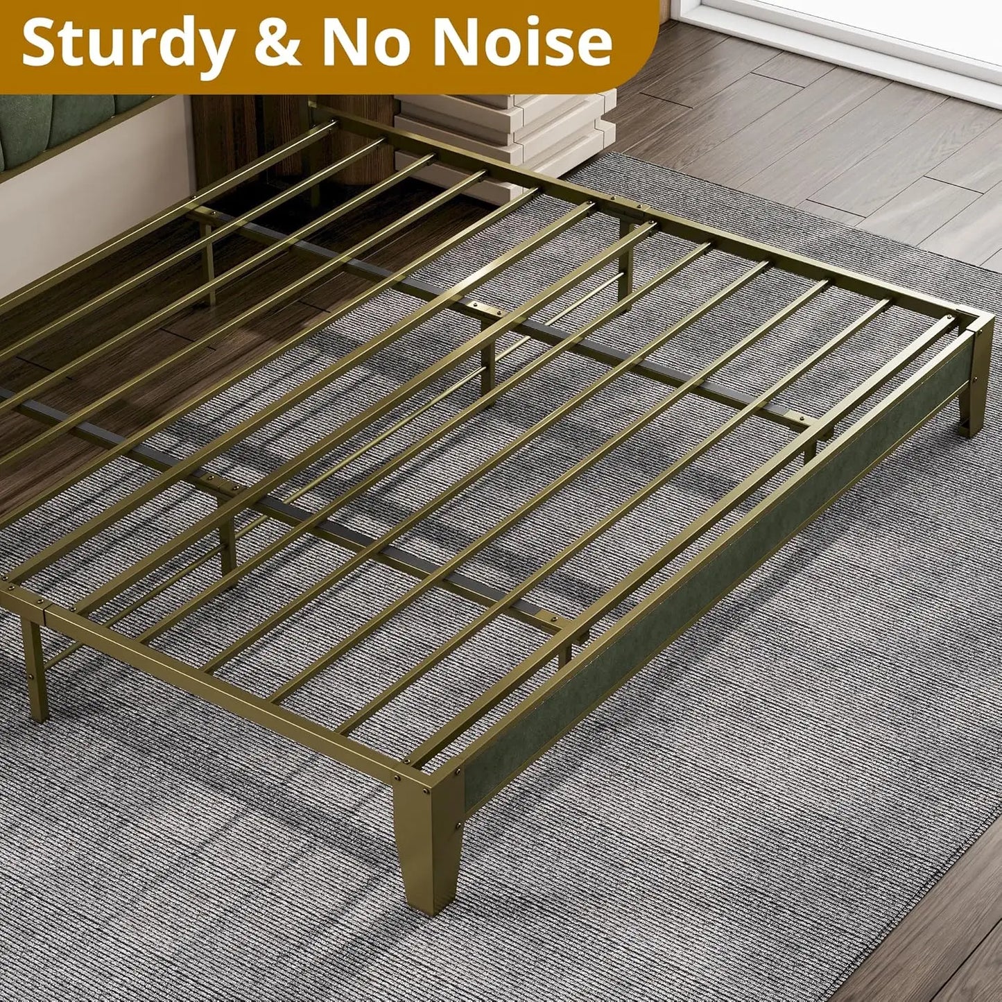 Twin XL/Full/King/California King Bed Frame with Charging Station.