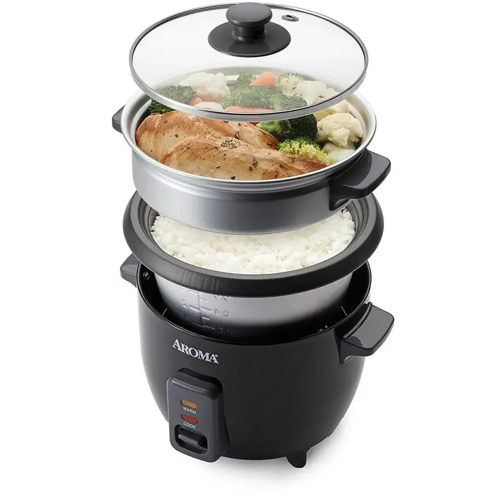 White Pot Style Rice Multi Cooker 6-Cup Capacity