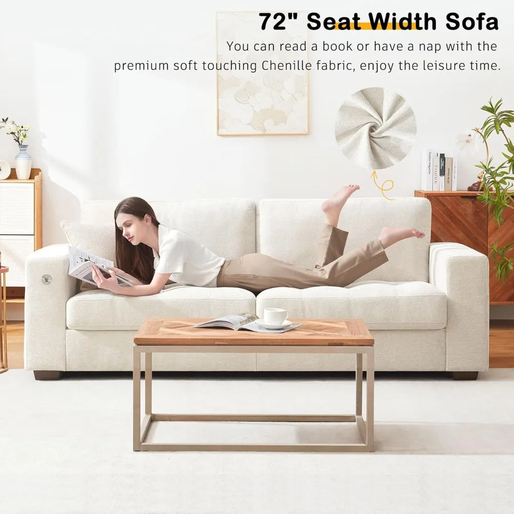 89" Sofa with Medium Firm Seat Cushion and Removable Cover