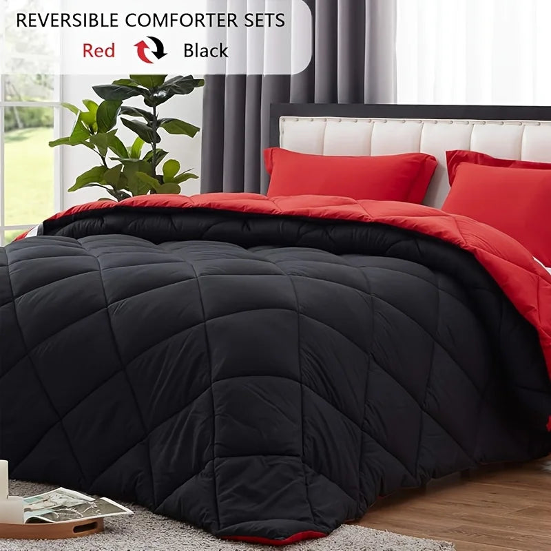 2/3pcs Reversible Comforter Bedding Set for All Seasons