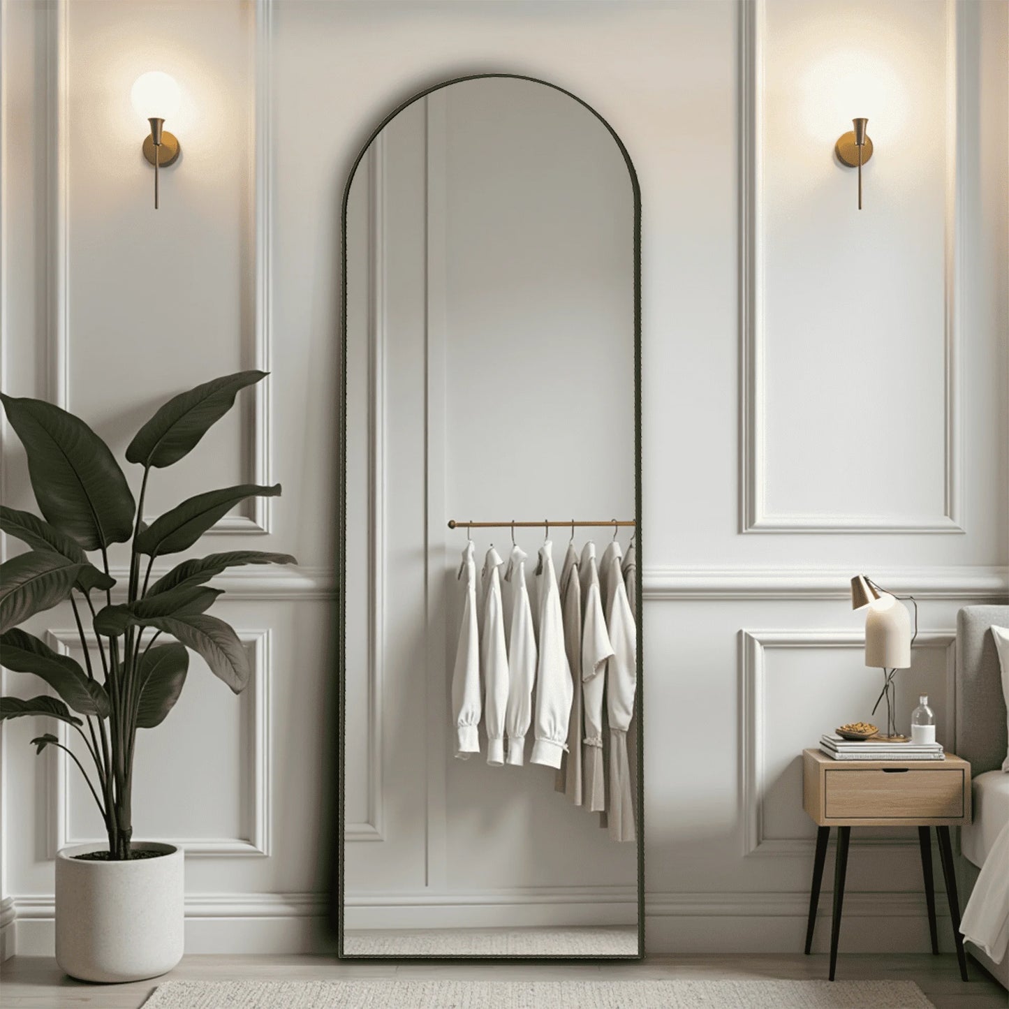 59in Standing Floor Mirror Full Body Mirror with Bracket
