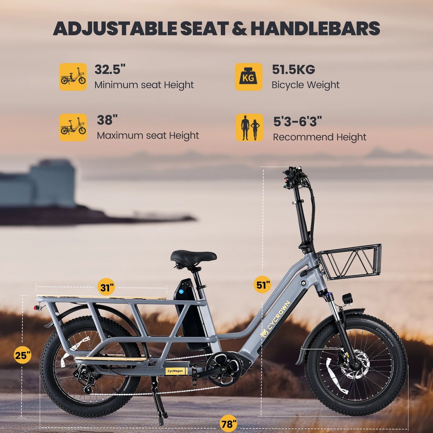 20-inch tire off-road family electric bicycle
