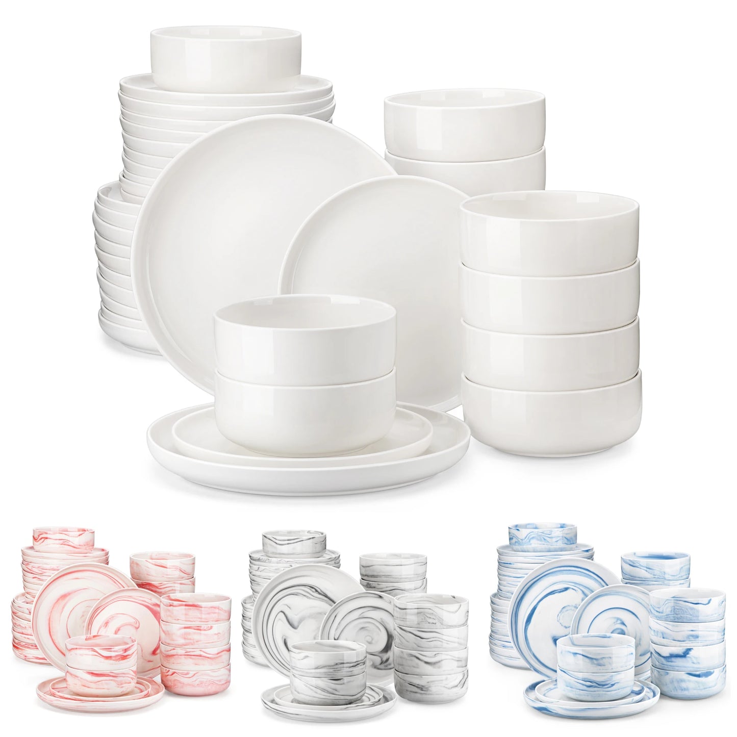 18/36-Piece Ceramic Plate Porcelain Dinnerware Set