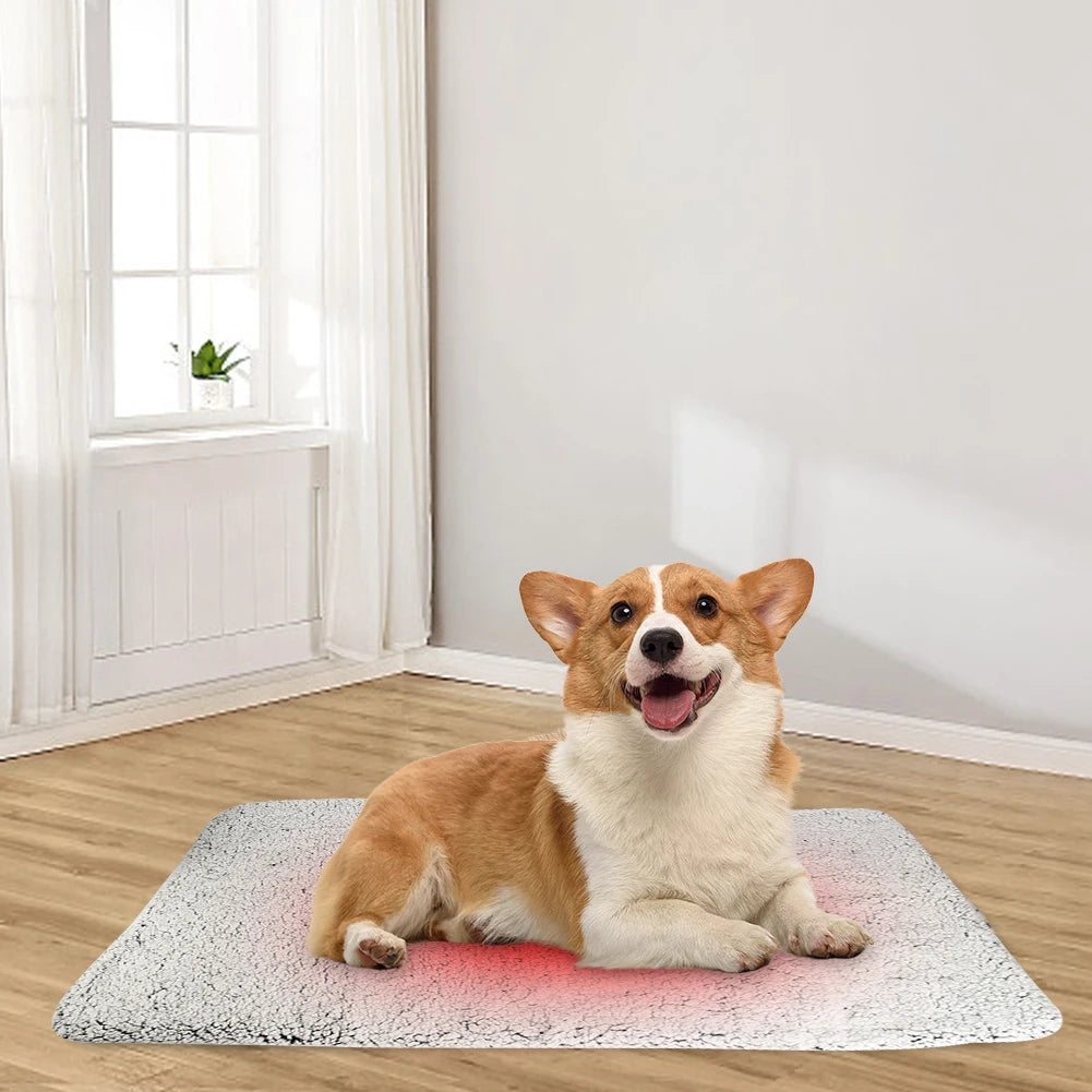 Self-Heating Thermal Cat Dog Bed Mat for Indoor Cats & Small Dogs