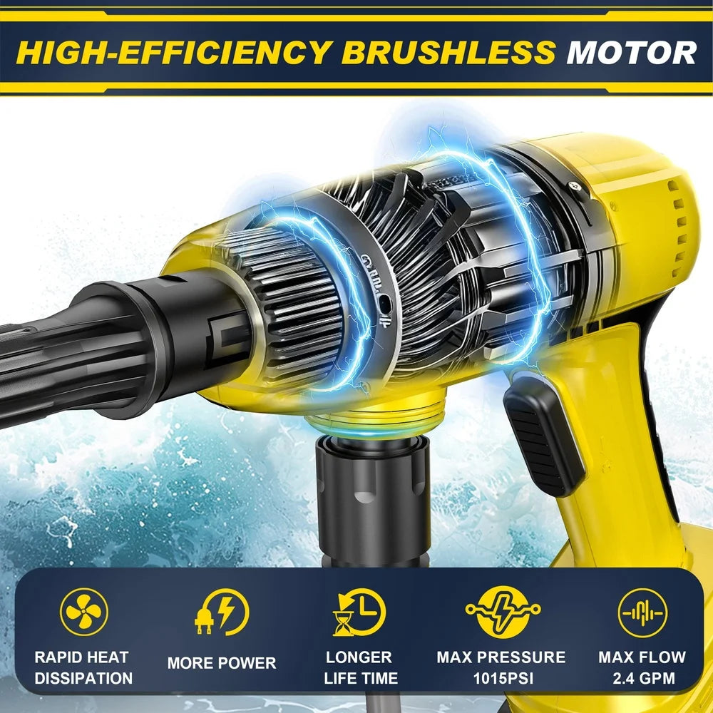 Cordless Pressure Washer with 6-in-1 Nozzle
