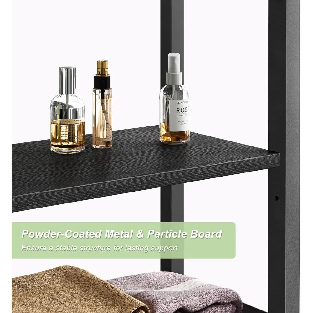 4-Tier Bathroom Organizer Shelf with Adjustable Shelf